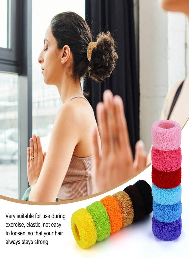 Dizila 36 Pieces Super Stretchy Knit Cloth Hair Ties Scrunchies Ponytail Holders Wool Loop Hair Elastics Accessories for Women Girls Teens Kids - Image 4